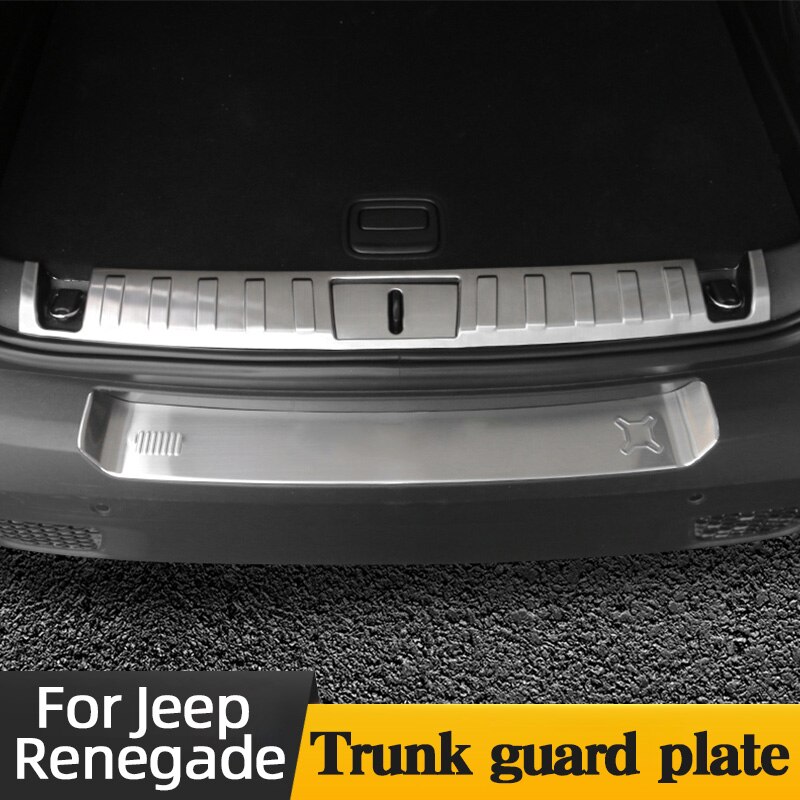 Piastra di protezione per baule auto per jeep rinnegato pedale in acciaio inossidabile accessori decorativi resistenti allo sporco antigraffio