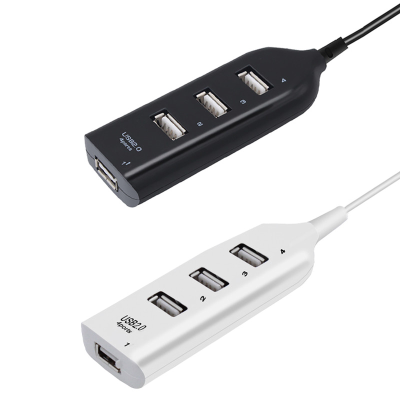 Hochgeschwindigkeits-USB-Hub, 4-Hafen-USB 2.0 mit Kabel, Mini-USB-Splitter-Hub, verwenden Sie Netzteil mit mehreren Steckdosen für PC, Laptop, Notizbuch