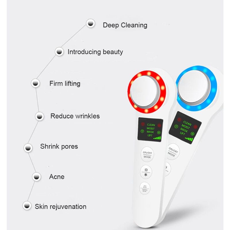 Iontoforese Koud Gezicht Microstroom Import Anti-Rimpel Gezicht Lifting