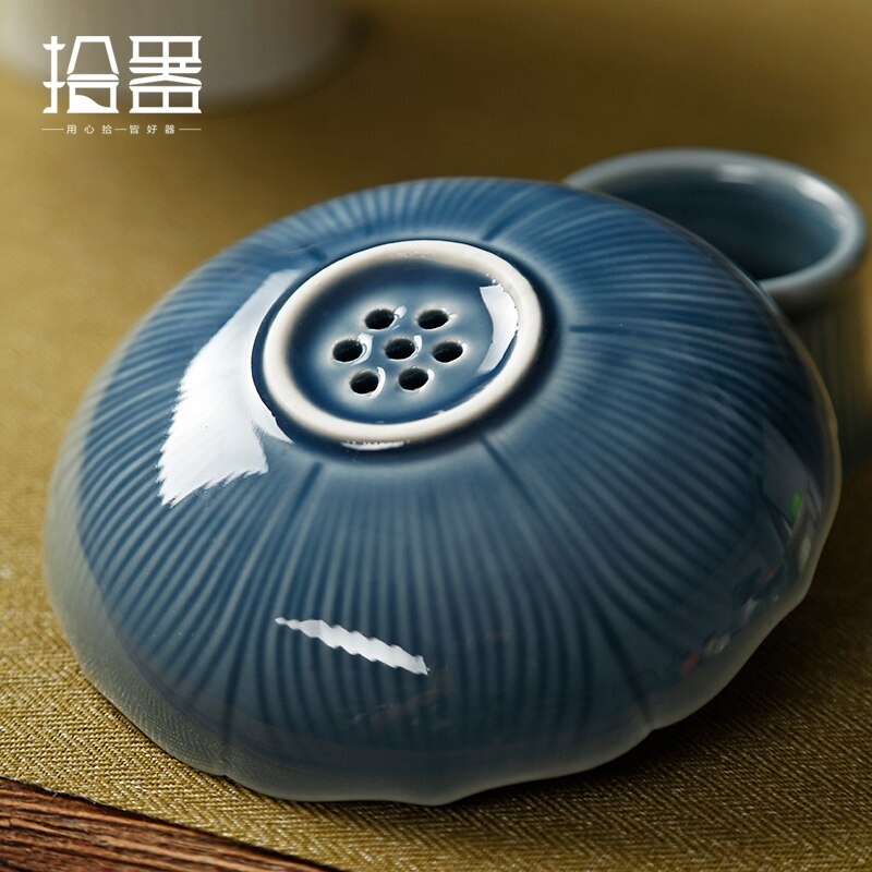 Drainable Ceramic High Leg Plate Dessert Refreshment Plate Dried Fruit Japanese Fruit Dish Chinese Tray for Buddha Fruit Plate