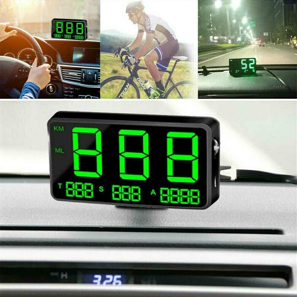 Digital GPS Speedometer HUD MPH / KM/h Overspeed Warning For Car Motorcycle Digital GPS Speedometer