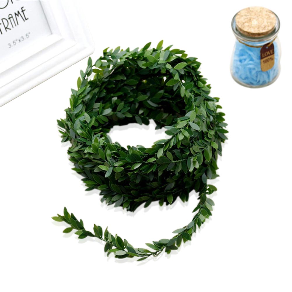 Cane Vine Wire Simulation Green Leaves Rattan 7m For Home Wedding Decoration DIY Artificial Garland Accessories MDD88