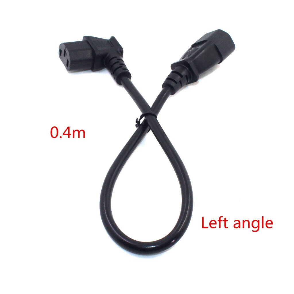 IEC60320 C13 Angle Converter Angle Extension Cable C13 to C14 PDU Up Down Right Angle Power Cables Male to Female AC Power Cord: Blue