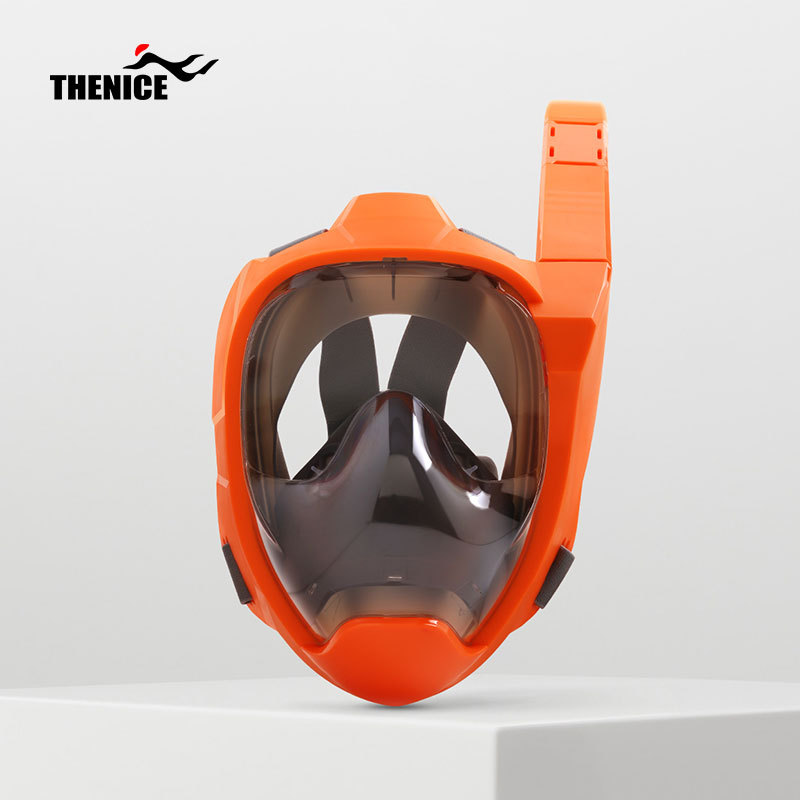 Nieuw duikmasker waterdicht anti-condens volledig droog volwassen duikbril snorkelmasker zwemuitrusting voor mannen en vrouwen: Rood / S/M