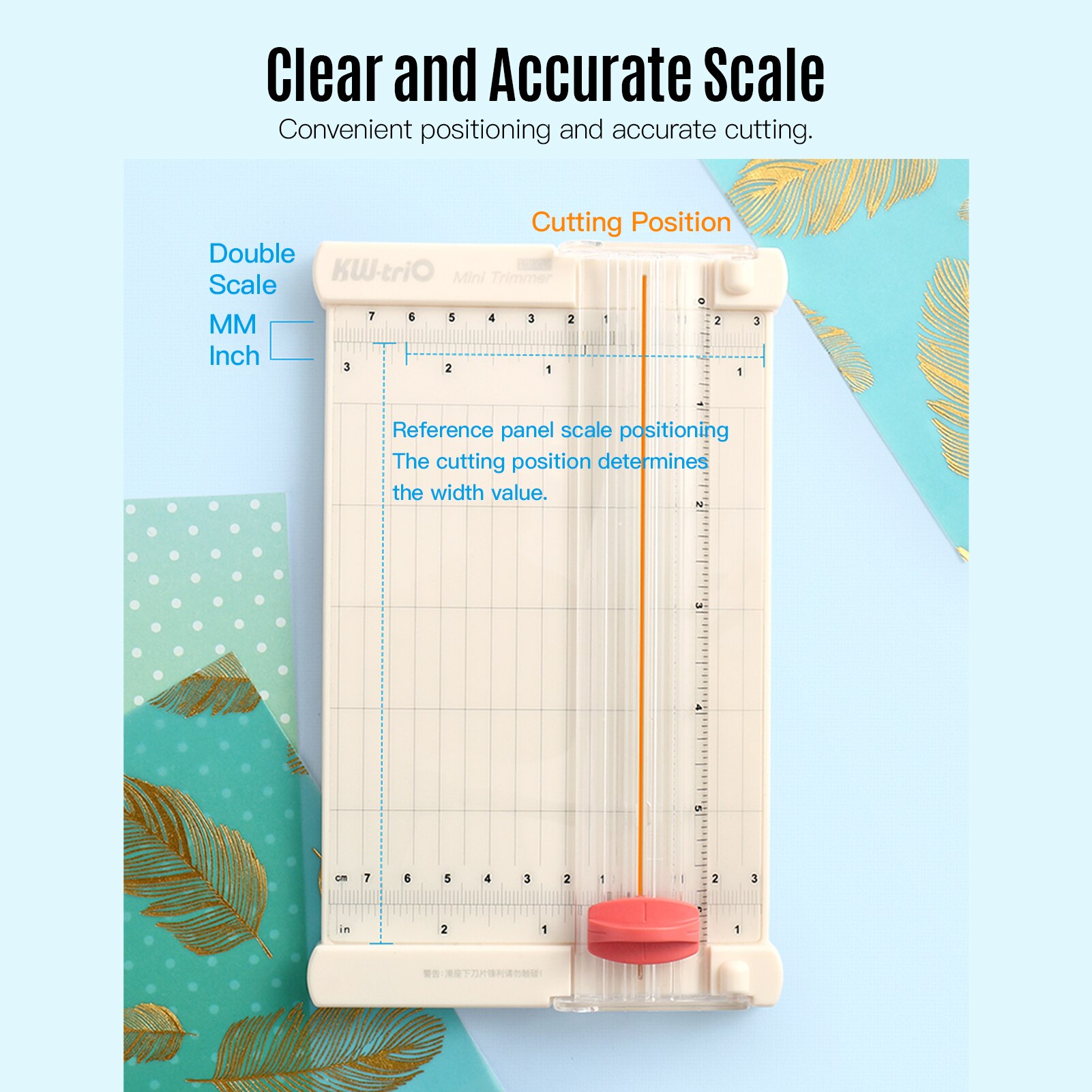 KW-trio – Mini coupe-papier Portable, coupe-papier artisanal, longueur de coupe de 6.3 pouces pour papier, Photos, cartes, outil de Scrapbooking