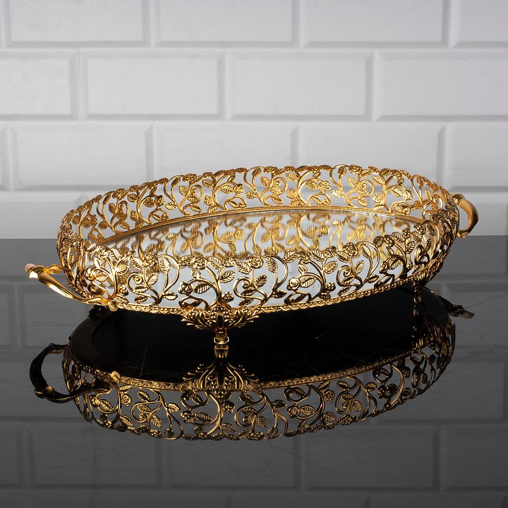 Dienblad Luxe Service Plaat Gouden Zilveren Ovale Grote Kleine Turks Arabisch Oosterse Oost
