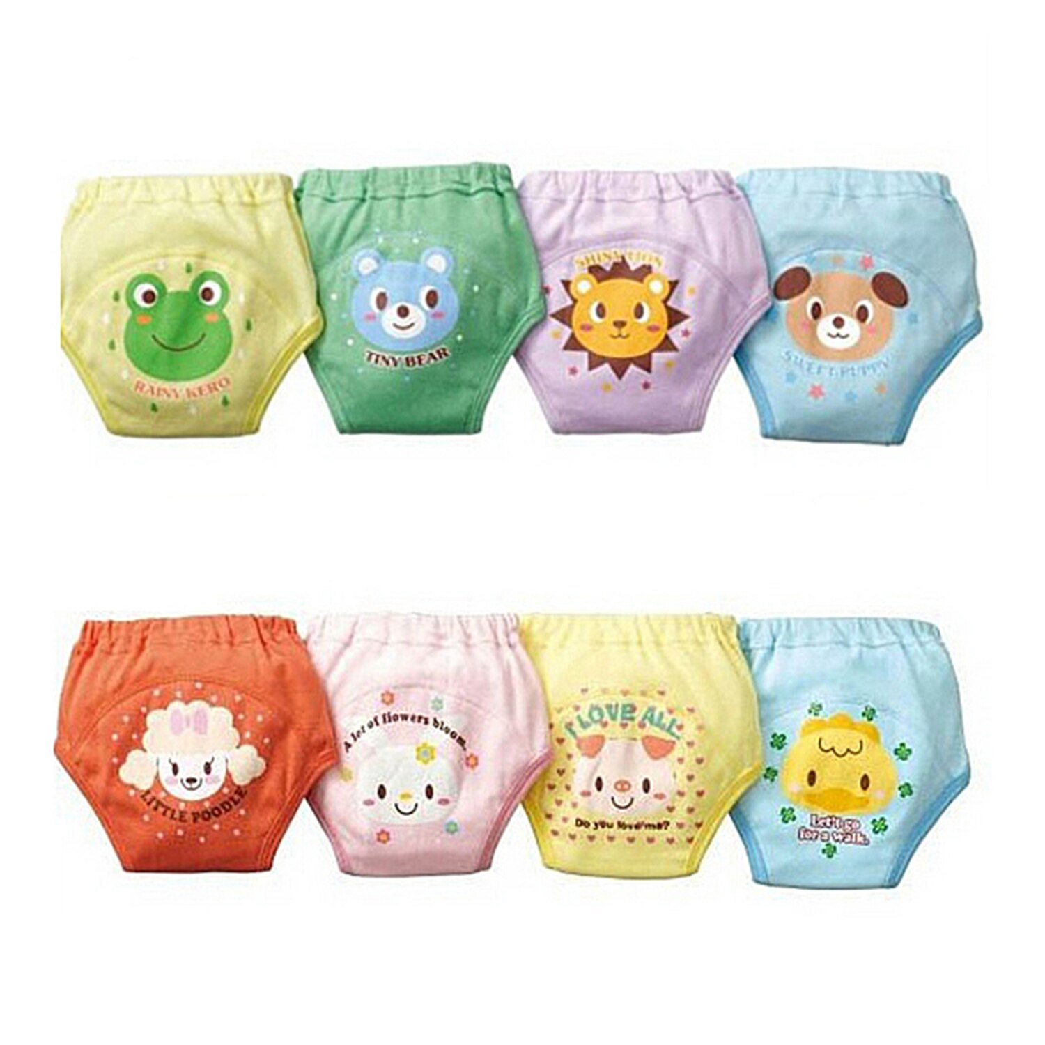 4 X Baby Toddler Girls Boys Cute 4 Layers Waterproof Potty Training Pants reusable 2-3 Years