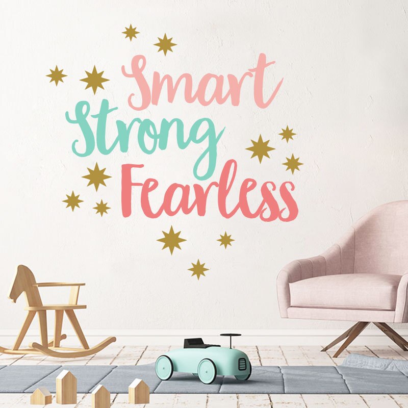 Colorful Inspirational Quotes Wall Decals Vinyl Handprint Wall Motivational Sticker for Classroom School Kids Playroom Nursery