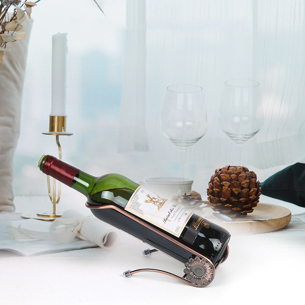 Wijn Display Stand Bar Wijn Houder Eenvoudige Wijn Houder Zonnebloem Wijn Houder Creatieve Wijnrek Metalen Fles Rack