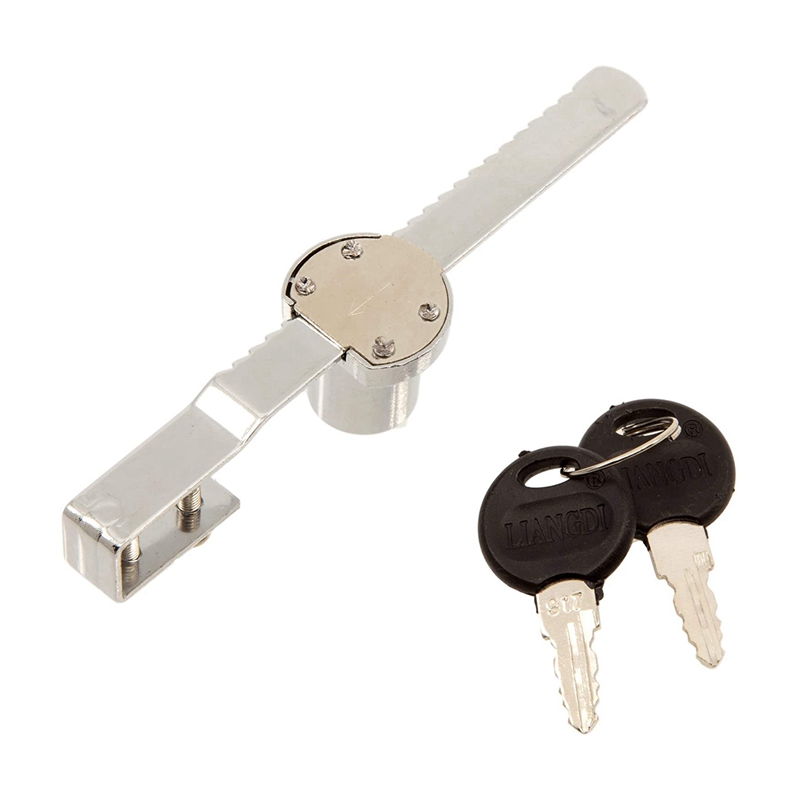 Vetrina serratura scorrevole porta a cricchetto serratura a cricchetto serratura di sicurezza in vetro con 2 chiavi