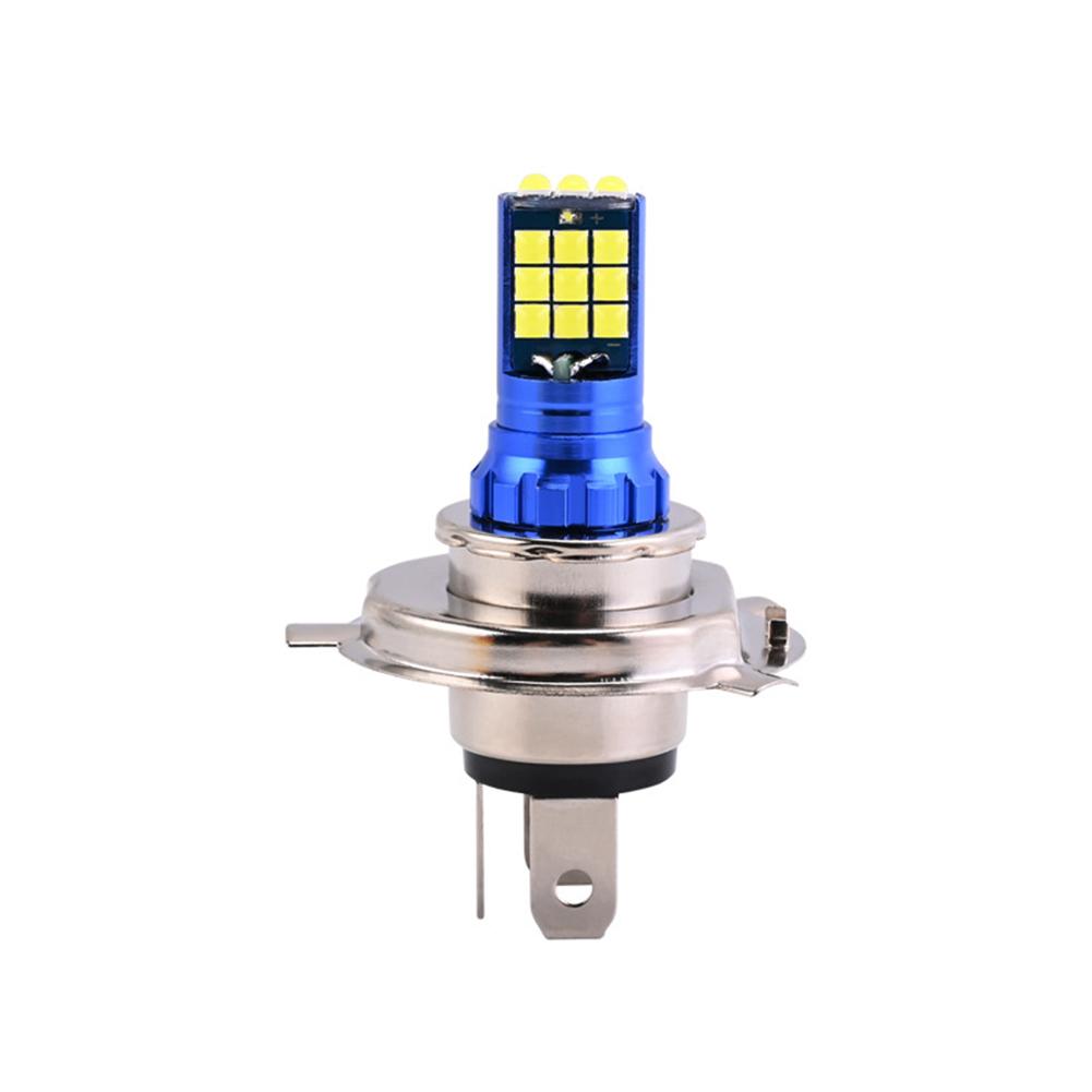 High Bright Motorcycle LED Headlight H4 H6 BA20D P15D Hi/Low Headlight Bulb Motor Driving Lights DRL Front Lamp 6000K White: Dark Grey