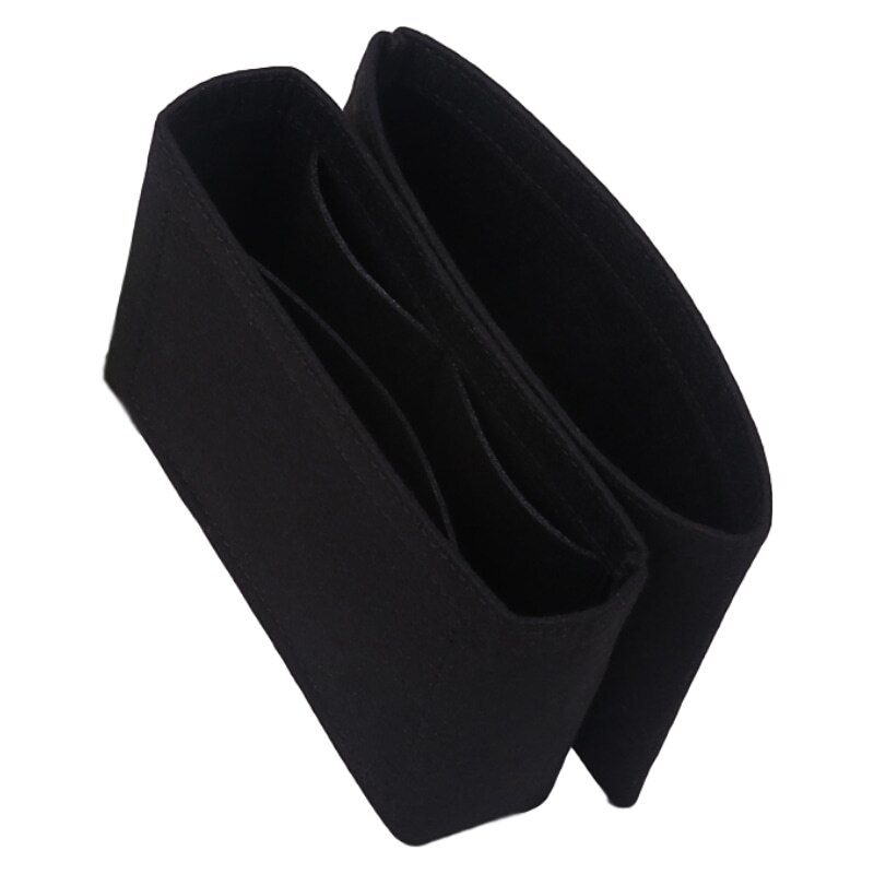 Organizzatore Per Borsa In Feltro Nero: 26,5x19x7 Cm – Prodotto In Europa