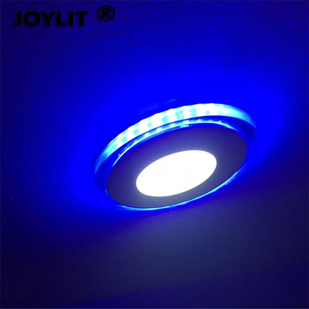 1pcs 10W 15W 20W blue combine white surface Acrylic round LED Panel Light indoor LED Recessed Lights 90-260V