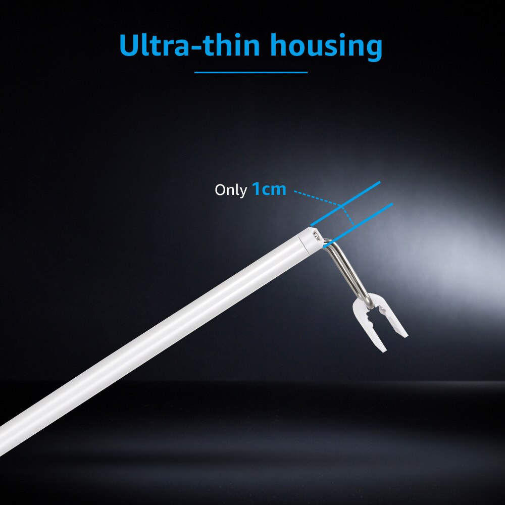 Svanur led akvarielys hvid og blå 20/40/60 cm udtrækbar clip on lampe akvarielys til ferskvandsplanter, der vokser