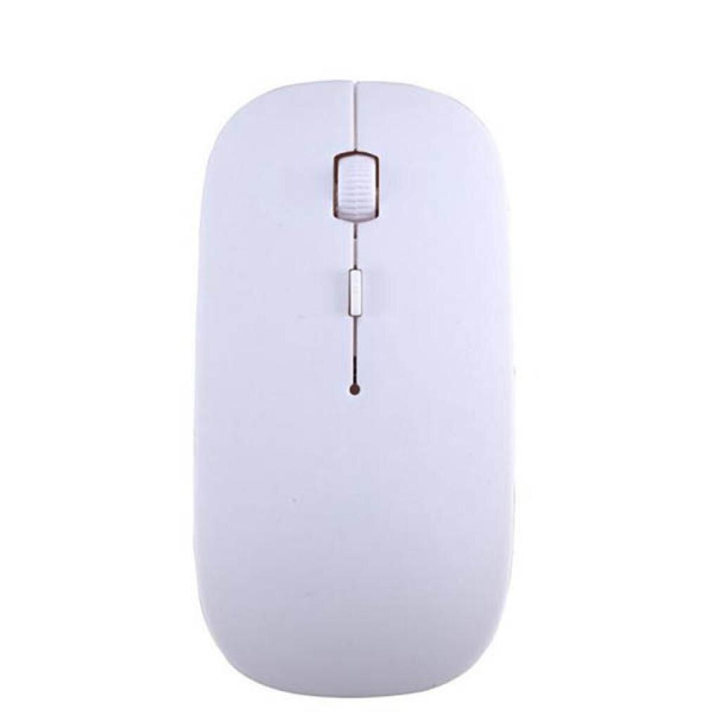 Ultra-Thin 2.4GHZ Wireless Mice 2400 DPI 4 Buttons Optical USB Gaming Mouse Mute Lovely MinnieMouse For Office Home Computer: White