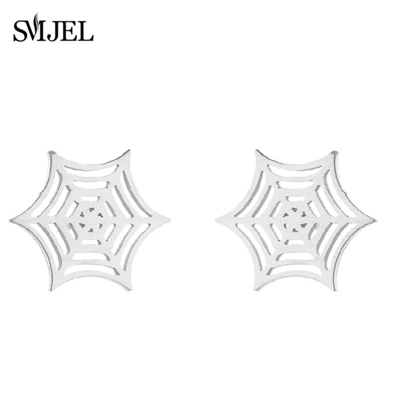 Punk Stijl Koreaanse Schattige Halloween Spook Spin Oorbellen Voor Vrouwen Sieraden Alien Et Web Net Oorbellen Xmas Accessoires 2024: Goud-kleur