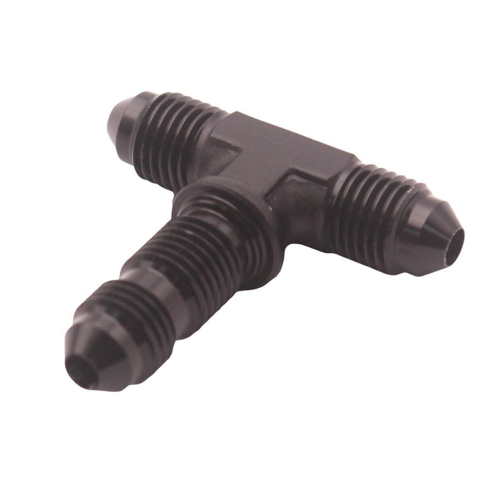 Aluminum Alloys AN6 - AN6 AN 6 Male Bulkhead Tee Fitting in Black