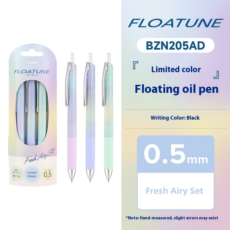 Pentel FLOATUNE Pastelowy długopis żelowy 0,5 mm z cienką końcówką Lekki pręt mgły Odporny na rozmazywanie czarny długopis robić notatek Dziennik Estetyczne artykuły papiernicze: BIAŁY