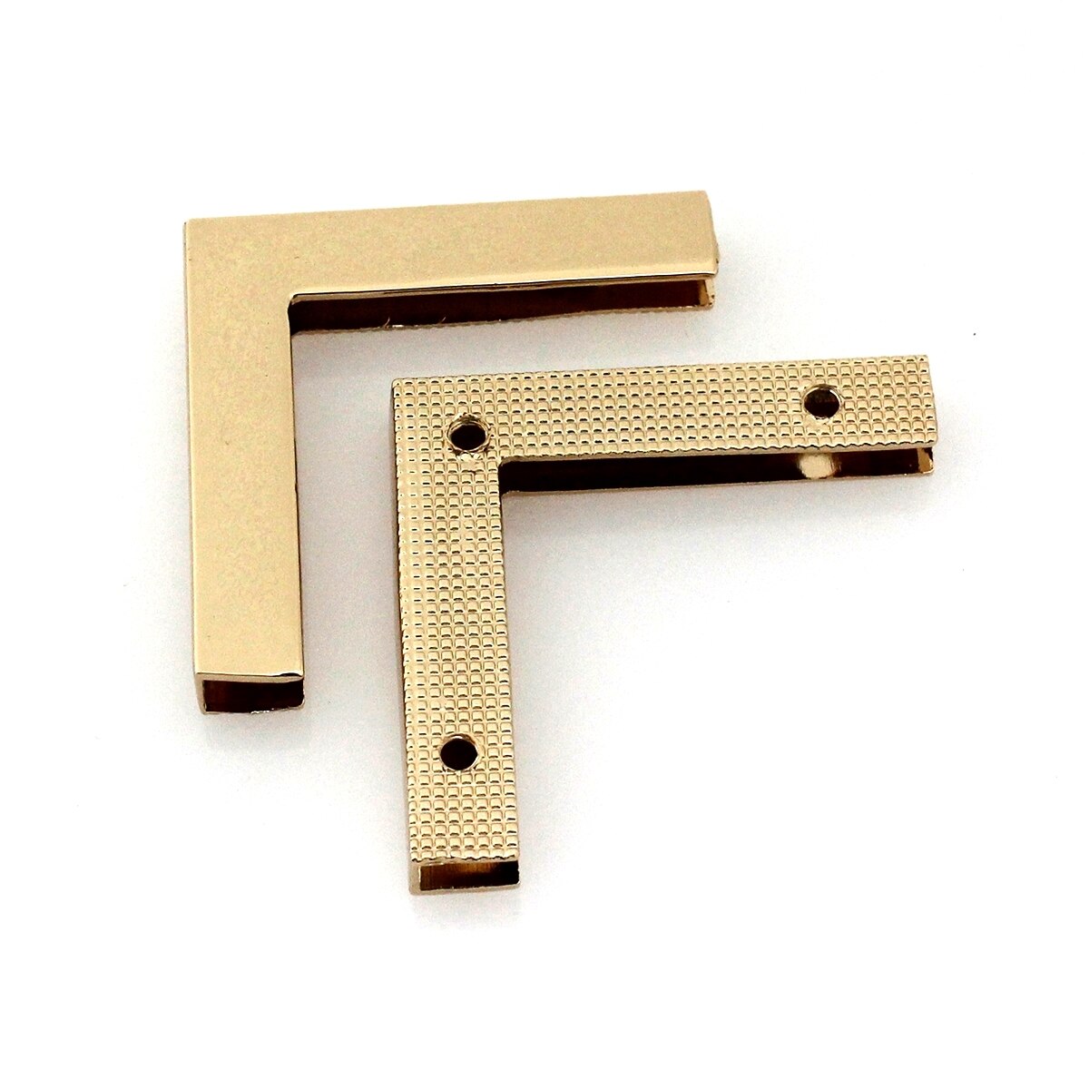 Een Paar Metalen Haakse Rand Gesp Zak Hoek Schroeven Clip Randen Protector Sluiting Voor Lederen Ambachten Hardware Accessoires: Goud