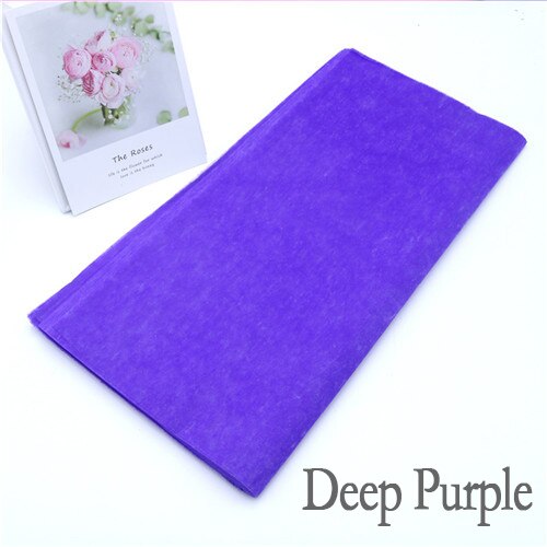 40 teile/los Einfarbig Seidenpapier Verpackung Faser Textur Blumen- wickelt DIY Blume Verpackung Weihnachten Gewebe Verpackung Papier: tief Violett