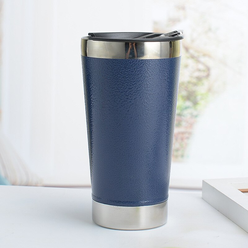 20oz original Wall Classic Series Stainless Steel Vacuum Beer Mug 20oz Vacuum Coffee Juice Adventure Stacking Beer Cup Thermal: blue