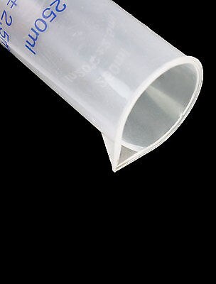 Transparent Plastic Graduated Cylinder 250ml 2.5 milliliter Lab Test