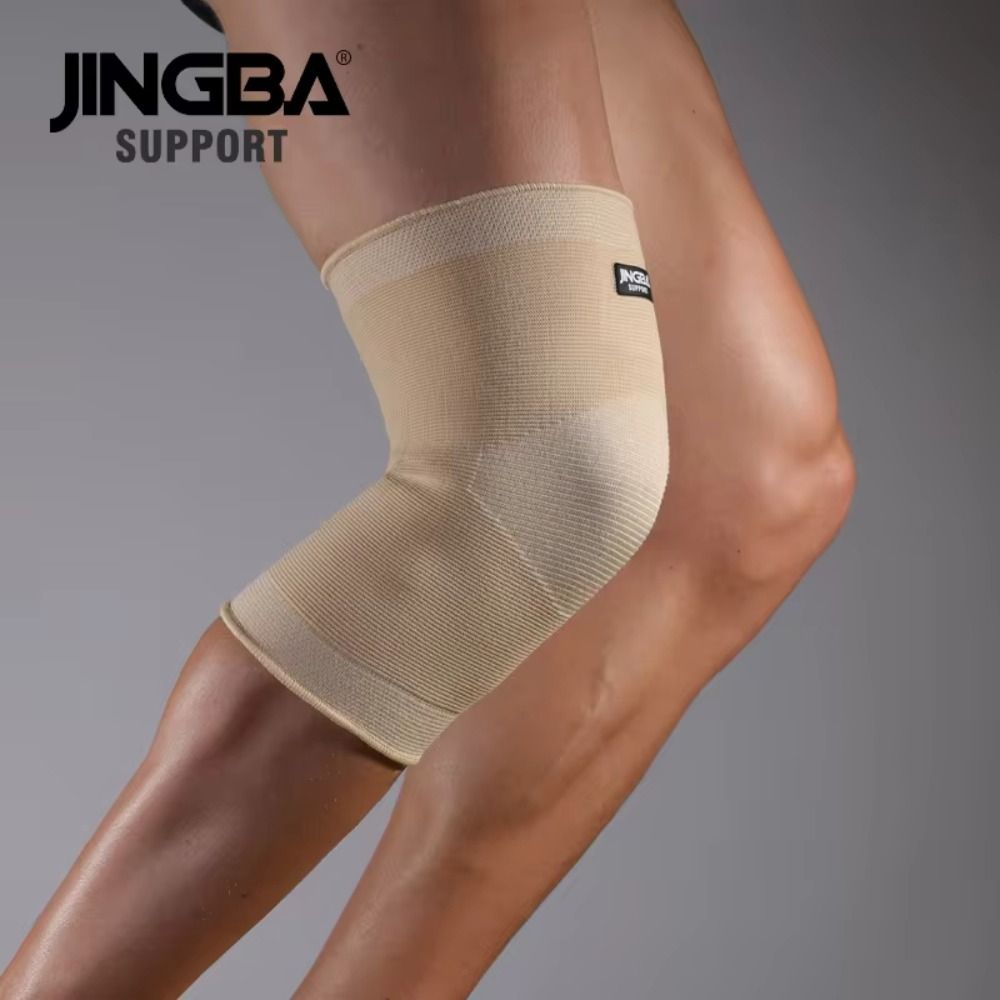 Genouillères de compression en nylon unisexe, protège-rotule élastique, manchon de soutien, sécurité sportive, couleur chair