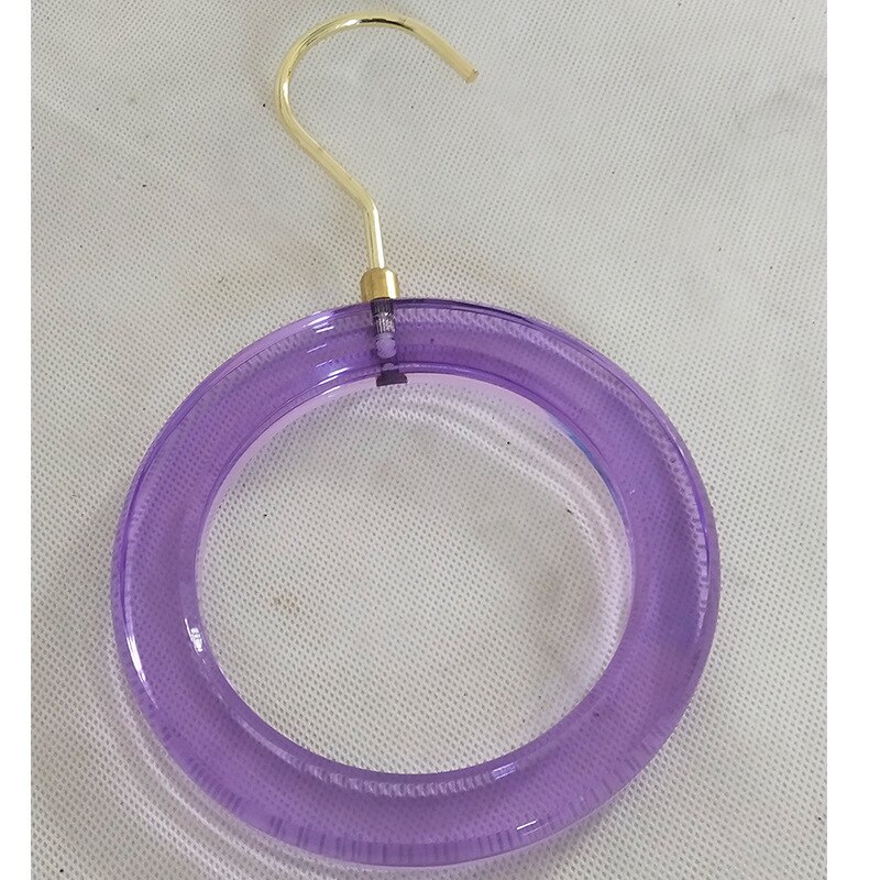 Transparant Acryl Sjaal Loop Haak Kleding Winkel Garderobe Zijden Sjaal Clip Hanger Haak S Haak Opbergrek Stropdas Sjaal Rack: purple 10cm