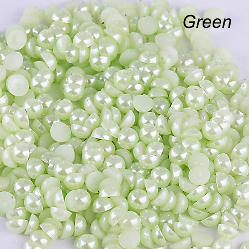 500 Stuks 1.5mm Halve Ronde Kraal Plaksteen Acryl Pearl Scrapbooking DIY Telefoon Craft