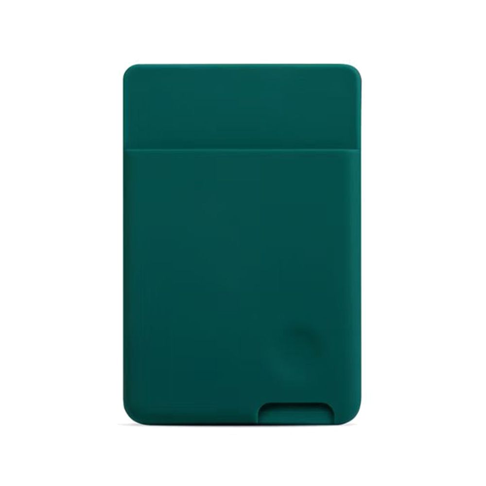 Adesivo universale autoadesivo maniche per carte portafoglio per telefono Stick On ID porta carte di credito tasca per cellulare in Silicone elastico: dark green