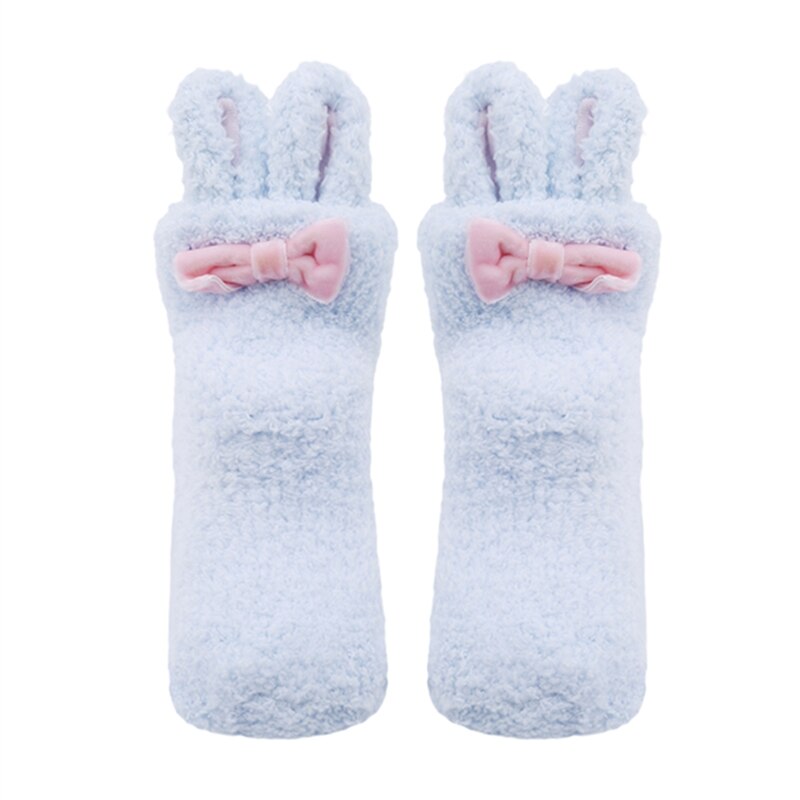 Schöne Baby Jungen Mädchen Infant Winter Korallen Fleece Cartoon Socken Warme Anti Slip Boden Socken Kinder Socken Grau, rosa, Weiß Unisex