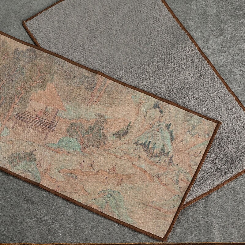 Serviette à thé en daim Zen, nappe de Table à thé, tisane en argile de Yixing absorbante de , tapis à thé Kung Fu