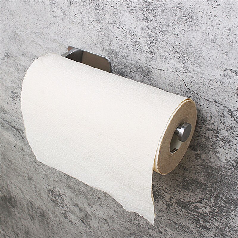Papier Handdoekenrek Rechte Geborsteld Roestvrij Staal Papieren Handdoek Rack Keuken Badkamer Handdoekenrek Badkamer Opbergrek