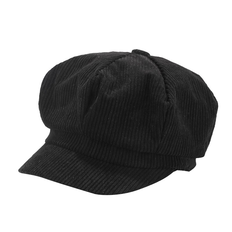 mujeres Vintage gorro de pana ocio Inglaterra estilo Retro Octagonal sombrero para damas pintor invierno