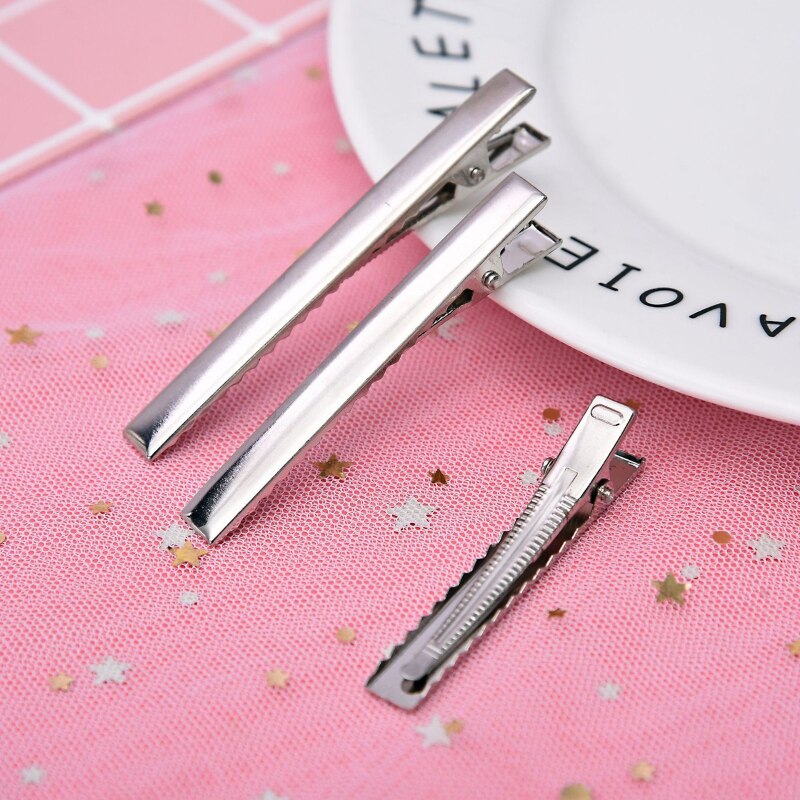 50pcs /100pcs 3 kinds of sizes Crocodile Clips Metal Cable Lead Test Clips Hairpins Hair Alligator Clips For Hair Style Tools