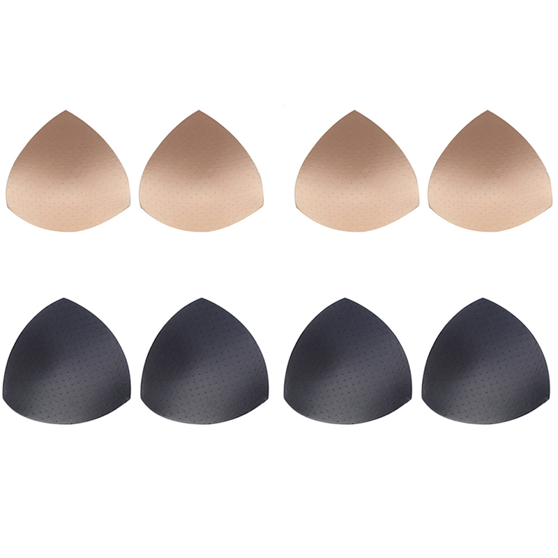 2/3/4Pair Sponge Bra Pads Push Up Breast Enhancer Removeable Bra Padding Inserts Cups for Swimsuit Bikini Padding Breathable: S / Gold