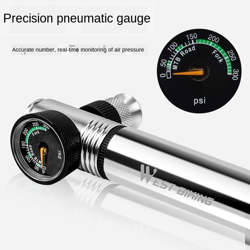 Westbiking 300psi Mini Bicycle Pump Aluminum Alloy Cycling Hand Air Pump Ball Tire Inflator MTB Mountain Road Bike Pump
