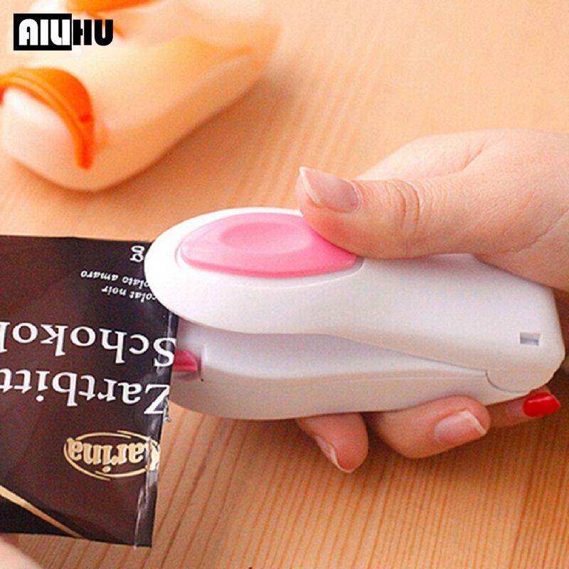 Accesorios de cocina, Mini máquina selladora de calor portátil para alimentos, sellador de bolsas de aperitivos para el hogar, utensilios de cocina, artículo