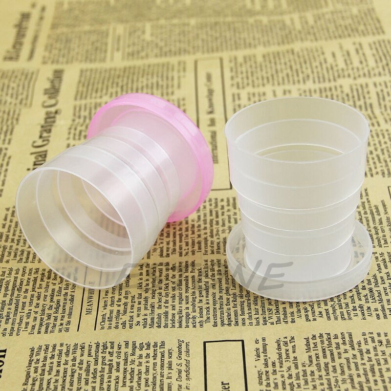 Portable Folding Plastic Retractable Cup Telescopic Collapsible Outdoor Travel