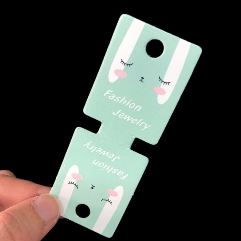 50pcs 3.5x9.5cm Display Paper Cards Hair Band Headband Foldable Hanging Cardboard for DIY Jewelry Display Packaging Price Tag: 1