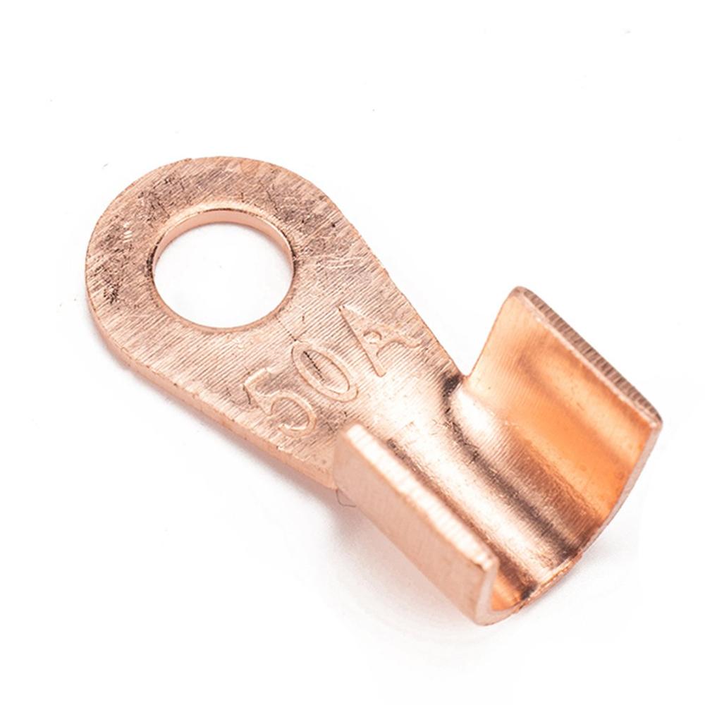 90pcs/set OT Cable Electrical Wire Terminal Insulated Cord Connector Red Copper Sets 10A-50A Wire Terminal Connector