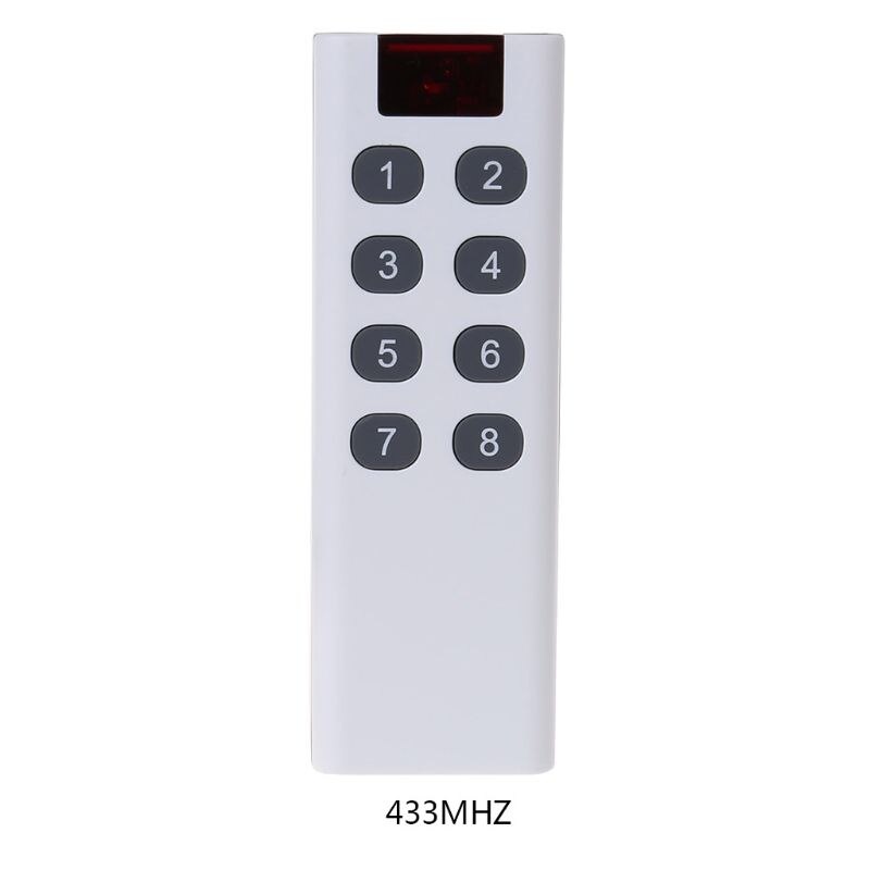 Universal Wireless Learning Code Digital Remote Controller Transmitter 1/2/3/4/6/8/10 Channels Buttons Keypad AK-7010TX: 8 Key