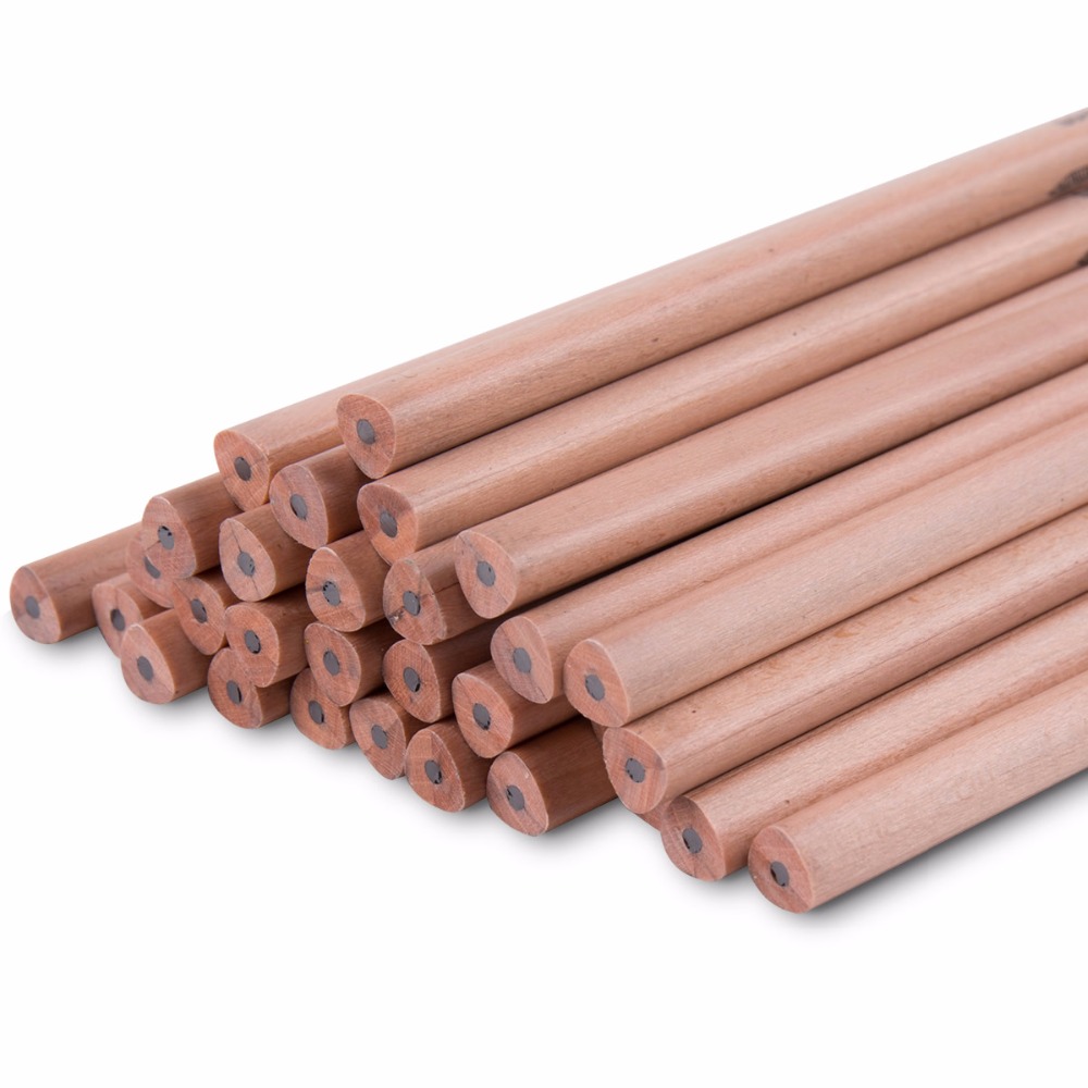 10Pcs/lot Black Triangular Standard Pencils 2H HB 2B Nature Raw Wooden Pencil Drawing Pencil Writing Stationery