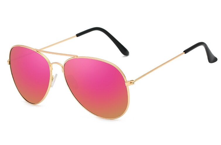 neue Pilot Spiegel Sonnenbrille Frauen/Männer Luxus Sonnenbrille Frauen Vintage Outdoor Driving Oculos De Sol UV400: C13 Gold Purple Red