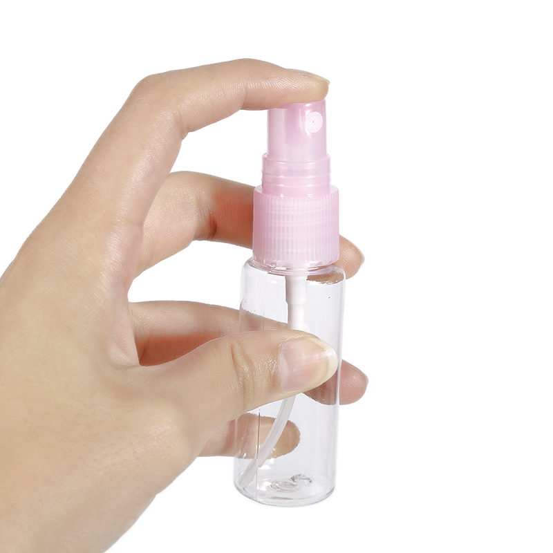 5 uds 20ml atomizador de Perfume de plástico transparente Mini botellas de Spray vacías cosméticos envases de maquillaje botellas de viaje de Color al azar