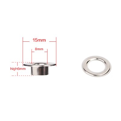 TOP Flat eyelet 100 sets colthes accessories factory direct sales Support 5mm-10mm: 8X15X6
