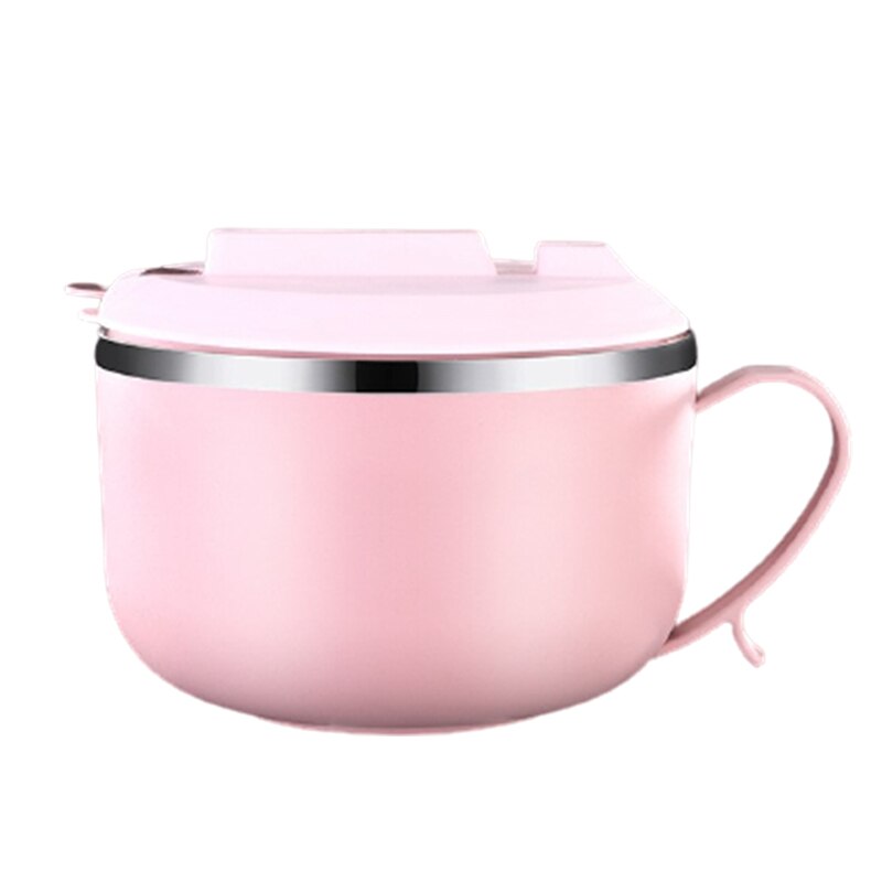 304 Stainless Steel 1050ML Lunch Box With Lid Lunch Bag Noodle Bowl Large Capacity Fast Food Cup Anti-scalding Lunch Bowl: 03