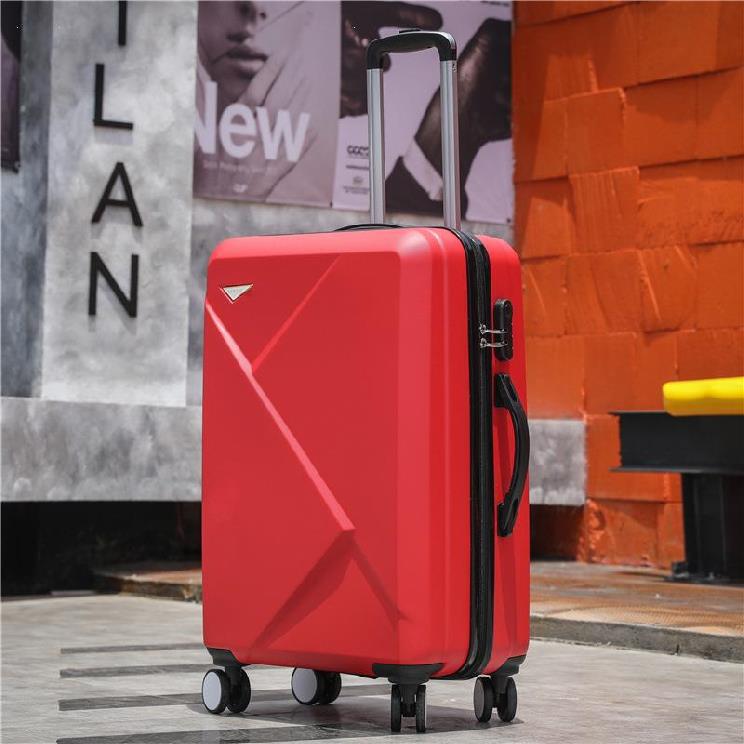 Vliegtuig Koffer Kan Board 20-Inch Trolley Reizen Vierkante Mode Koffer Boarding Case Computer Doos Unisex Business: red