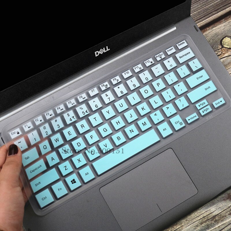 15 inch Silicone Laptop keyboard Cover Skin Protector For DELL Precision M5510 M5520 M5530 5510 5520 5525 5530 Notebook: Gradient skyblue