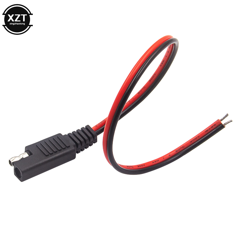 Cable de extensión automotriz SAE 10A, 1 Uds., 30CM, 18AWG, 2 pines, con conector SAE, desconexión rápida,